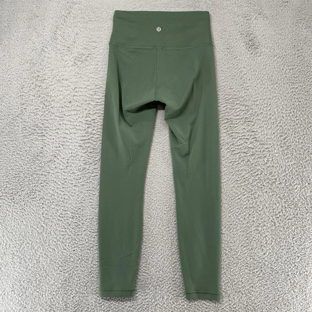 Lululemon Wunder Train Leggings Womens 6 Green High Rise Ankle 25 Gym Workout